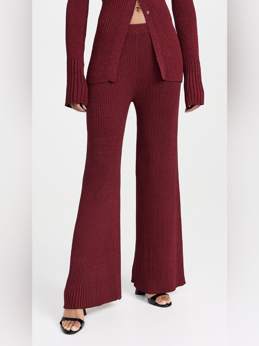 NEW SIMON MILLER Val Knit Pants Sangria Melange Size Small
